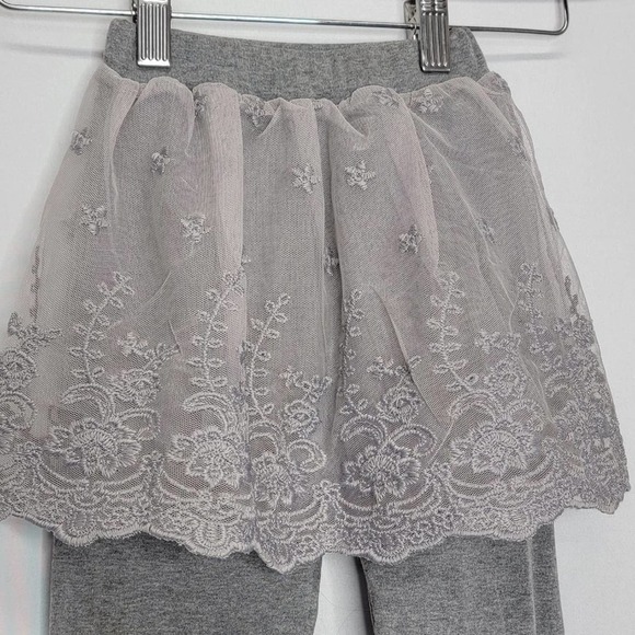 GIRLS grapy legging skirt 2 in 1 pants with lace elastic waist casual leggins - Picture 5 of 11